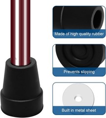 4pcs Rubber Buffer for Hiking Poles 19mm Walking Stick Rubber Tips Crutches Rubber…