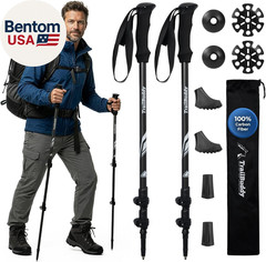 3K Carbon Fiber Hiking Poles – Collapsible Lightweight Trekking Poles for Hiking