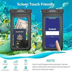 4 Pack Waterproof Cell Phone Pouch – Universal Water Black+Blue+Green+Pink