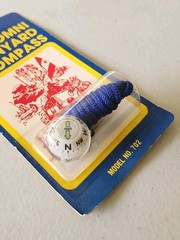 3 Vintage OMNI Supply LANYARD COMPASS Model No. 702 New Old Stock
