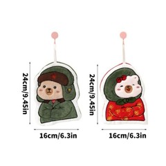 Adorable Capybaras Design Absorbent Hand Cloth for Home Or Office Use