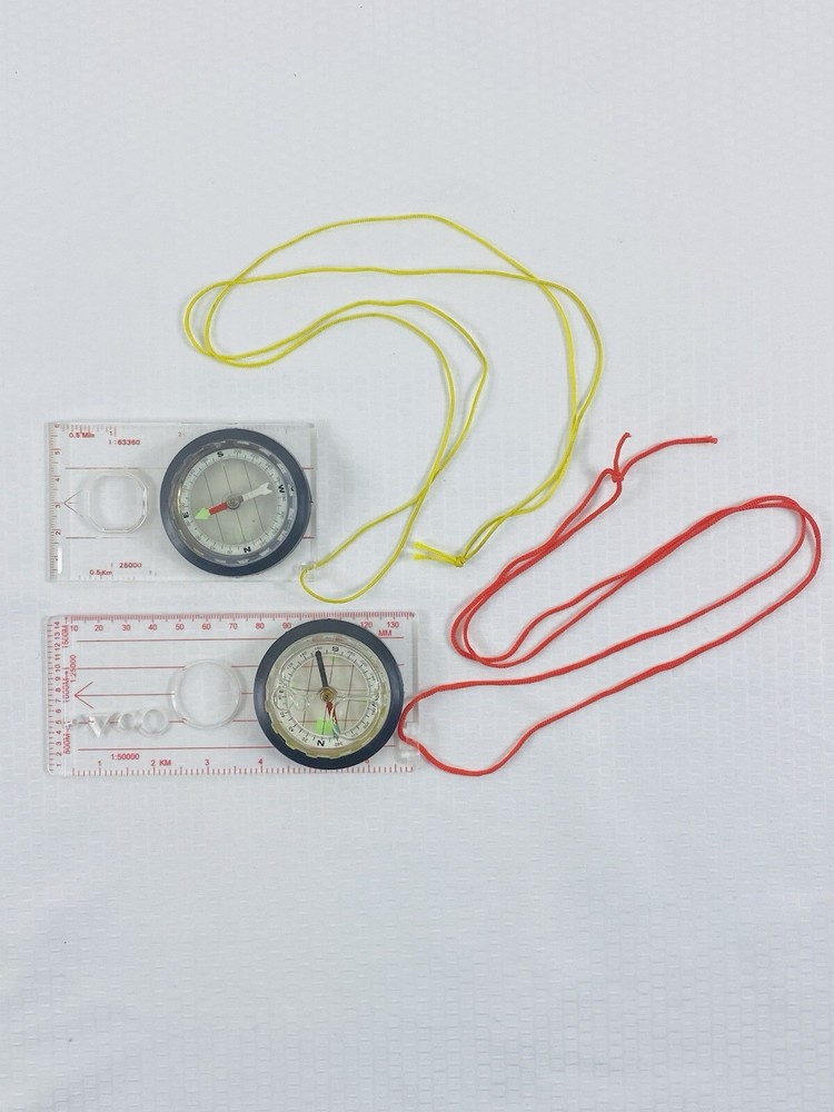 Two Vintage Map Hiking Backpacking Compass Sold for Parts/Repair – air bubble