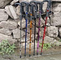 1 Lightweight Trekking Pole Quick Lock Walking Hiking Sticks Nordic Collapsible