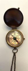 SF Dizayn Compass Brass Compass With Leather Pouch