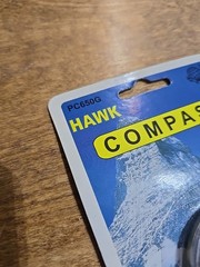 Hawk Brass Folding Compass w/ Lanyard Loop