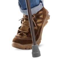 2Pcs Durable Grey Rubber Cane Feet Non Slip Crutch Tips for Stability