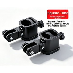 Umbrella Holder Bracket for Camping Cart Fits Round Square Frame 15mm 20mm 22mm