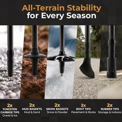 Ultra-Light Carbon Fiber Trekking Poles – Adjustable 24″ to 54″ for Hikers