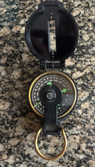 Vintage engineer directional compass, Brass color, Used