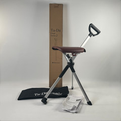 STEP2GOLD Ta-Da Chair Series 2, Portable Trekking Hiking Pole in Brown 34.3″