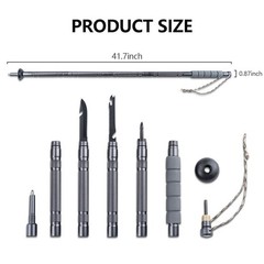 106CM Tactical Trekking Poles Walking Camping Hiking Survival Stick Adjustable