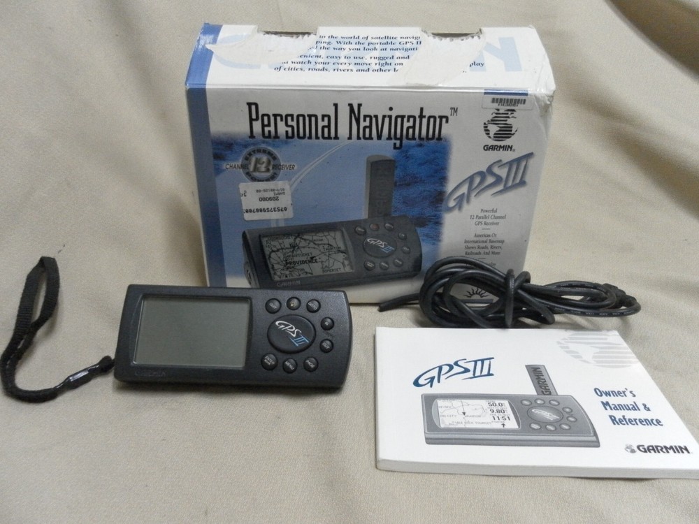 Garmin Personal navigator portable hiking GPS 3 runs on battery or DC cable