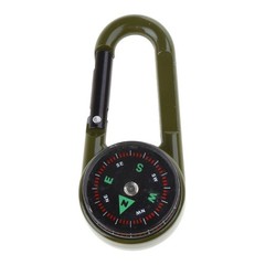 Multifunctional Carabiner with Builted-In Thermometers Outdoor Hook Compasses