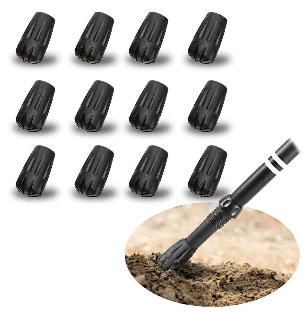 4 PCS Trekking Pole Replacement Rubber Tips Protectors 11mm Hole Diameter