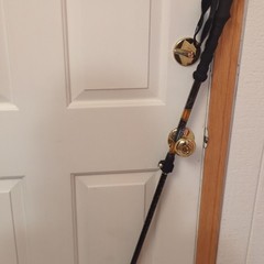 Cascade Mountain Tech Carbon Trekking Pole Adjustable Lever Lock Black/Orange