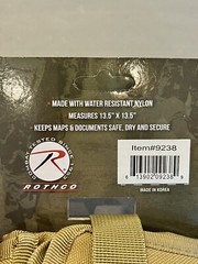 Rothco Waterproof Map & Document Case, Item 9238, Coyote Brown