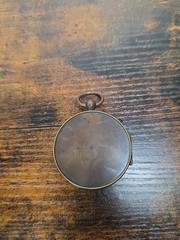 Antique Brass  Pocket Compass  Made in France