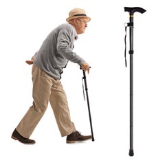 1/2/4X Cane Walking Stick Adjustable Folding Aluminum Collapsible Travel Hiking
