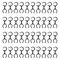 40 Pcs Trekking Pole Fastener Plastic Pole Clips Walking Stick Clamp Holder