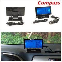 In-Car Digital Compass 4.6″ LCD Display Blue LED with Clock Thermometer Calendar