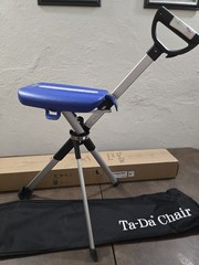 STEP2GOLD Ta-Da Chair Series 2 Portable Trekking Hiking Pole – 34.2″ Blue