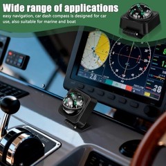 Car Compass Portable Auto Dashboard Ball Compass for Accurate Direction