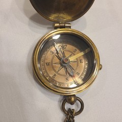 MAH Brass Handmade Religious Compass Gift “To My Son….” w/Case