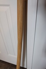 Custom Made Pecan Wood Walking Hiking Stick with Carved Antler Morel Topper