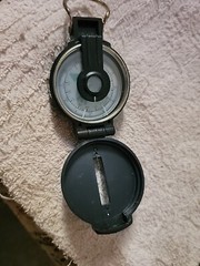 Vintage Engineer Lensatic Compass, camping survival Taiwan Black & Brass