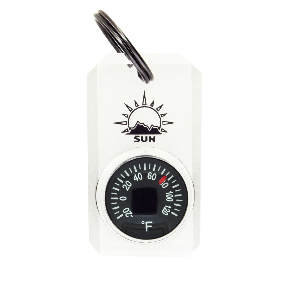 Sun Company MiniThermometer – Zipper Pull Mini Dial Thermometer with Split Ring