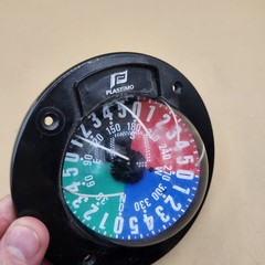 Vintage Plastimo Olympic Tactical Compass Flushmount Red Blue Green