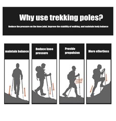 Aihoye Shock Absorbing Trekking Poles 2pack Purple