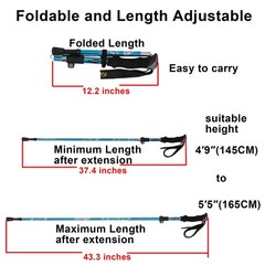 A ALAFEN Lightweight Collapsible Trekking Pole – 7075 Aluminum Adjustable