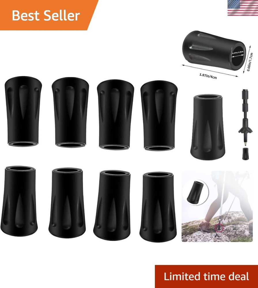 Enhanced Traction 8Pcs Trekking Pole Tips – Standard 11mm Size for Durability
