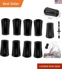 Enhanced Traction 8Pcs Trekking Pole Tips – Standard 11mm Size for Durability