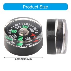 20x Miniature Button Compass, Mini Pocket Oil Filled Accurate Compass for Hiking