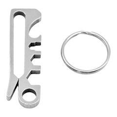 Rattlesnake Keychain for General Use Stainless Steel Bottle Opener Hex Wrench