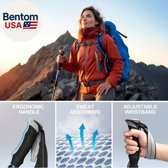 Trekking Poles Collapsible Hiking Poles – 2 Pack Aluminum Alloy 7075 Trekking St