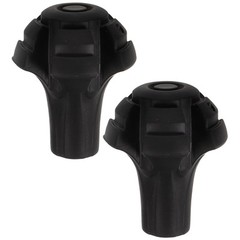 2 Pcs Plastic Trekking Pole Tips Replacement Hiking Poles Feet Accessories Black