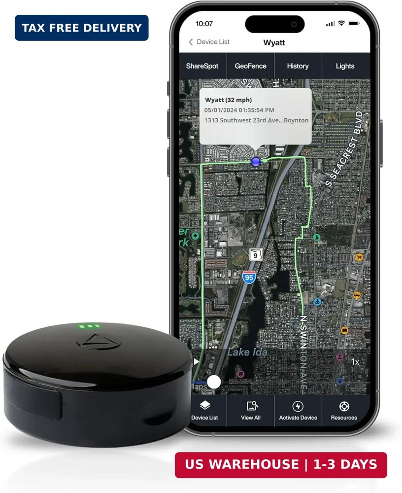 LandAirSea 54 GPS Tracker – Made in the USA from Domestic & Imported Parts. Long