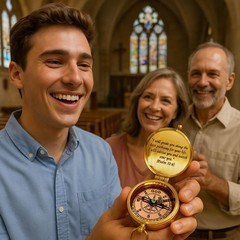 Compass Gift for Boys: Communion, Confirmation, Baptism, Graduation, Christian