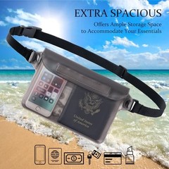 CADONO 2-Pack Waterproof Pouch with Adjustable Waist Strap | Screen Touch Black