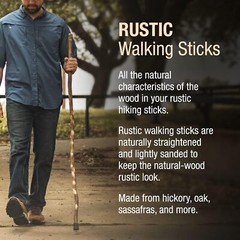 Brazos 48″ Free Form Ironwood Walking Stick Hiking Trekking Pole, Made in the