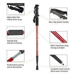 Aihoye Trekking Poles Shock Absorbing Adjustable Hiking or Walking Sticks for…