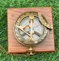 Personalized Working Sundial Compass, Engraved Compass, Christmas Gifts