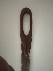 African Hand Carved Walking Stick 38 1/2 Inches Tall