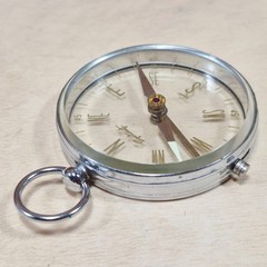 Vintage Sportcraft Clear Glass Handheld Hiking Camping Mapping Compass Japan