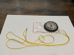 Vintage Coleman Liquid Filled Scale Hiking / Camping Map Compass Collectible