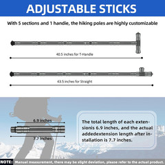 G2 Tactical Hiking Stick with Survival Kit, 5-Section Staff | 6061-T6 Aluminum,