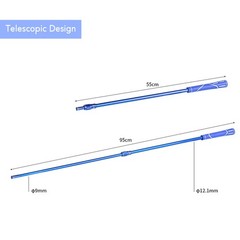 55 – 95cm Telescopic Aluminum Baiting Throwing Stick Handle With 2 Baiting CANM